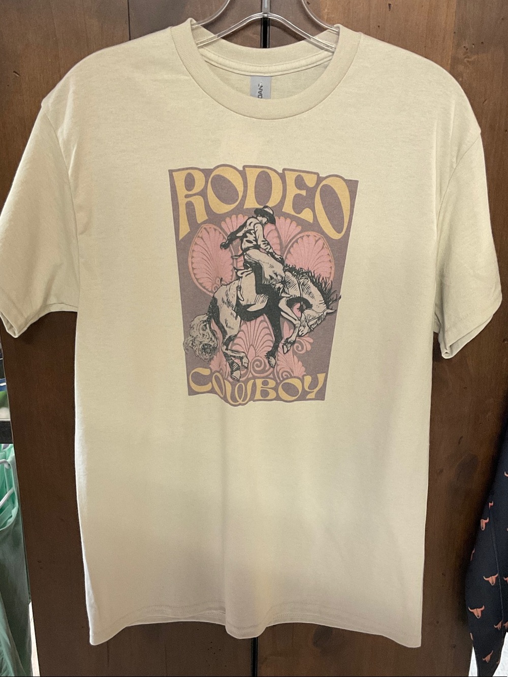 Rodeo Cowboy Graphic T-Shirt - Cream